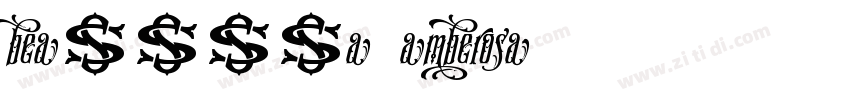 beautyna amberosa字体转换